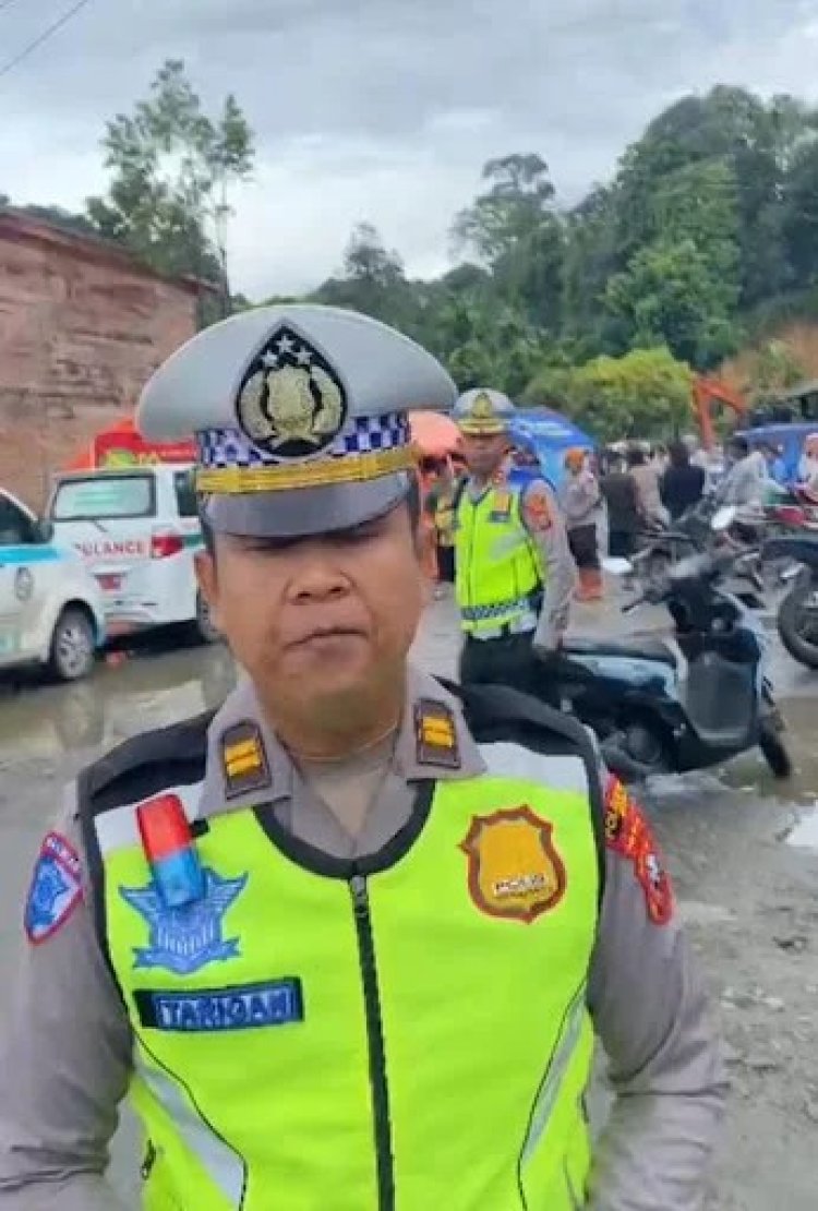 Pasca Longsor, Polrestabes Medan Lakukan Pengaturan Intensif Medan-Berastagi di Kawasan Sembahe
