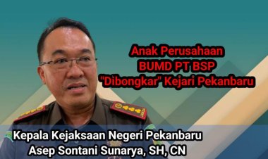 Usai Bongkar PT BSP Zapin, Kajari Pekanbaru Akan Terus Kejar Tersangka Lain