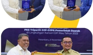 Kepala Bapenda Riau Berikan Apresiasi Kegiatan Monitoring, Evaluasi Dan Penghargaan PKS Tripatrit