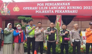 Satgas Banops Dokkes Ops Lilin-LK Patroli ke Pos PAM Sigap Berikan Pelayanan Kesehatan Masyarakat