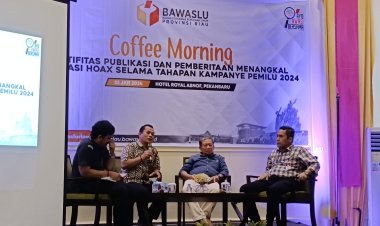 Bawaslu Riau Bersama Pers, Berkomitmen Ciptakan Efektifitas Informasi dan Tangkal Isu Hoax Pemilu 2024