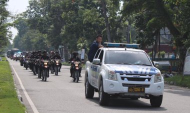 Brimob Polda Riau Laksanakan Patroli Berskala Besar Menjelang Pelantikan Presiden dan Wakil Presiden