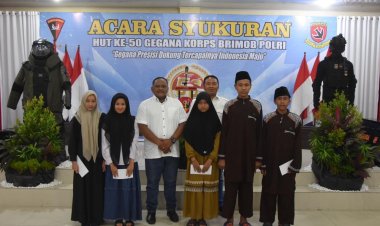 Gegana Satbrimob Polda Riau gelar syukuran HUT Ke - 50 Gegana Korps Brimob Polri