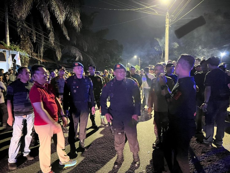 Sinergitas Dansat Brimob Polda Riau Berhasil Redamkan Potensi Bentrok Dua Ormas di Pekanbaru