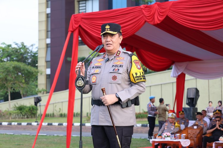 Demi Wujudkan Kamtibmas dan Kamseltibcarlantas, Kapolda Riau Gelar Pasukan Operasi Keselamatan Lancang Kuning