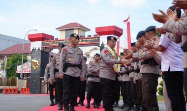 Dansat Brimob Riau sambut Danpas Brimob I Korbrimob Polri