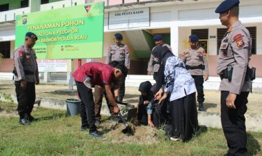 Green Policing Polda Riau, Batalyon B Pelopor Kunjungi Yayasan Pendidikan Pelita Kasih