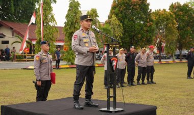 Kapolda Riau Pimpin Apel di Mako Brimob : Apresiasi Sikap Profesional, Keberanian dan Ketangguhan