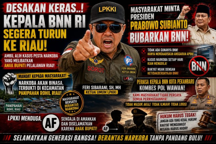 Alasan “Terpapar Asap Ganja” Picu Polemik, LPKKI Minta BNN Buka Hasil Pemeriksaan Secara Transparan