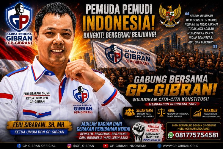 Ketum GP-GIBRAN: Sudah Saatnya Generasi Muda Pimpin Indonesia demi Keadilan dan Kesejahteraan